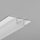 2m aluprofil PLANE14 IN BC3 - Vitlackerad, inklädning, LED-skena