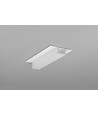 2m aluprofil PLANE14 IN BC3 - Vitlackerad, inklädning, LED-skena