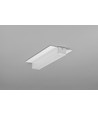 2m aluprofil PLANE14 IN BC3 - Vitlackerad, inklädning, LED-skena