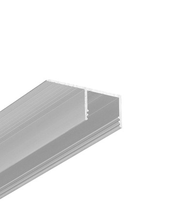 2m aluprofil PLANE14 SIDE BC3 - Obearbetad aluminium, inbyggnad, LED-skena