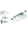 2m aluprofil PLANE14 SIDE BC3 - Anodiserad, infräsning, LED-skena