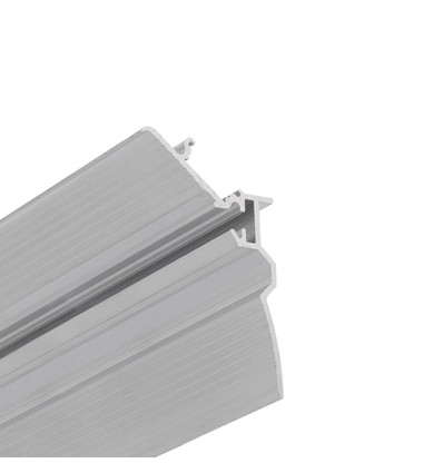 2m aluprofil SMOOTH12 BC/Q9 - Obehandlad aluminium, inbyggd, LED skena
