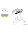 1m aluminiumprofil VARIO30-04 ACDE-9 - Anodiserad, inbyggnad, LED-skena