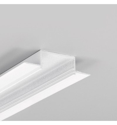 2 m aluminiumprofil VARIO30-04 ACDE-9 - Vitlackerad, infällning, LED-skena