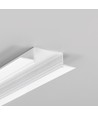 2 m aluminiumprofil VARIO30-04 ACDE-9 - Vitlackerad, infällning, LED-skena