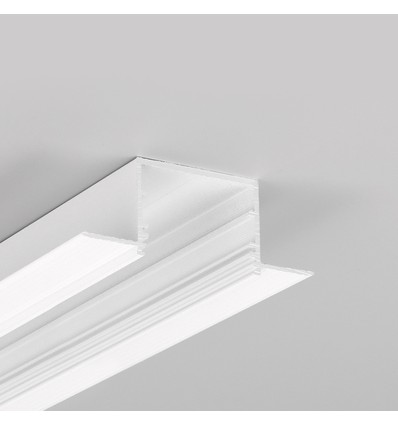 2m aluminiumprofil VARIO30-05 ACDE-9 - Vitlackerad, infällning, LED-skena