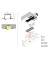 2m aluprofil VARIO30-05 ACDE-9 - Anodiserad, infälld, LED-skena