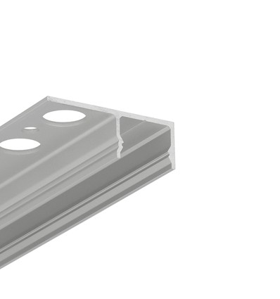 2m aluminiumprofil UNI-TILE12 180DEG C PLUS - Anodiserad, kakelprofil, LED-skena