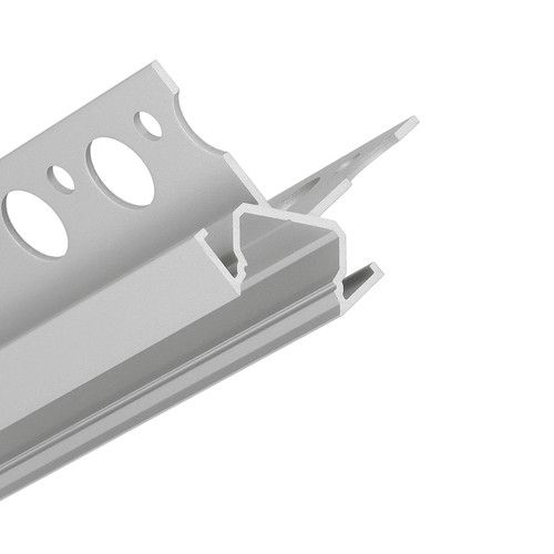 2m aluminiumprofil UNI-TILE12 270DEG C PLUS - Anodiserad, kakelprofil, LED list