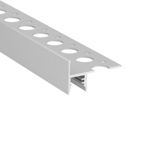 2m aluprofil UP-TILE10 A - Anodiserad, kakelprofil, LED-skena