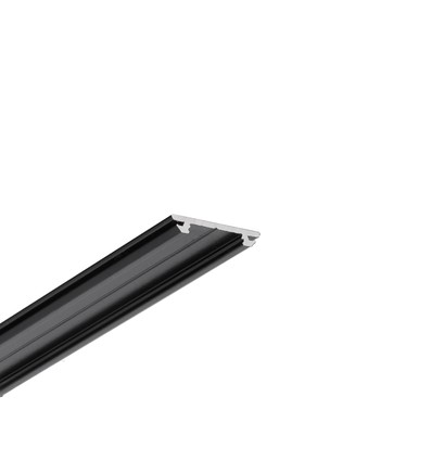 2m aluprofil ARC12 CD/U5 - Svartlackerad