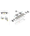 2m aluprofil ARC12 CD/U5 - Vitlackerad