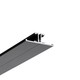 1m aluprofil BACK10 A/UX - Svart lackerad