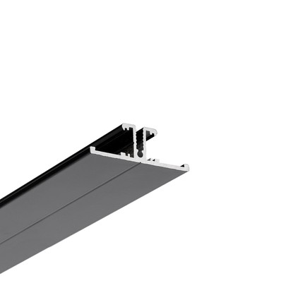 2m aluprofil BACK10 A/UX - Svartlackerad