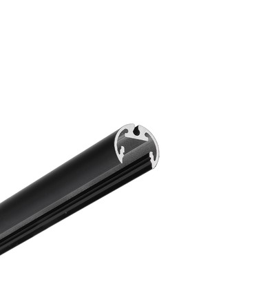 1m aluminiumprofil PEN12 CJ - Svartlackerad