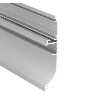 1m aluprofil SKIRT10 AC2/Q9 - Anodiserad