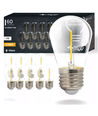 10-pack E27 2W LED-lampa - ST14, COB filament, klart glas