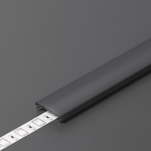 2m täcklist F CLICK - Svart
