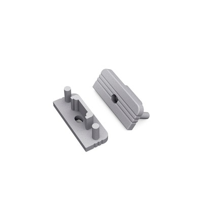 ändstycke SURFACE10 GEN2 - Med hål, silverfärgad