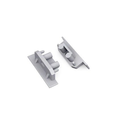 ändstycke GROOVE10 GEN2 SQ - Med hål, silverfärgad