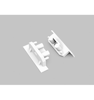 Endstycke GROOVE10 GEN2 SQ - Med hål, vit