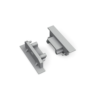 ändstycke GROOVE14 GEN2 SQ - Med hål, silverfärgad