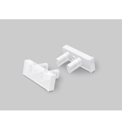 1 st. ändstycke SLASH8 - Mjölkvit