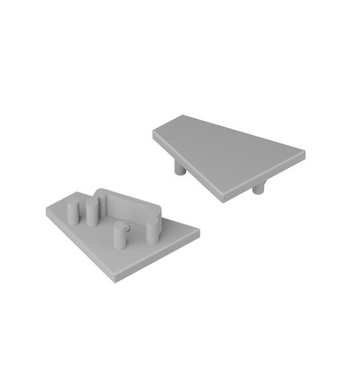 1 st. ändstycke CORNER12.V2 - Grå