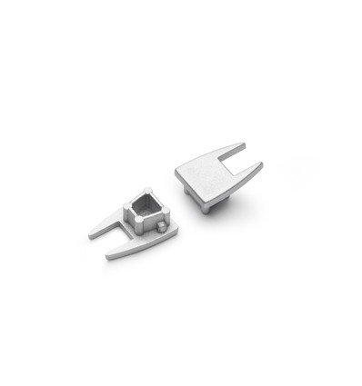 ändstycke MIKRO10 - Silverfärgad