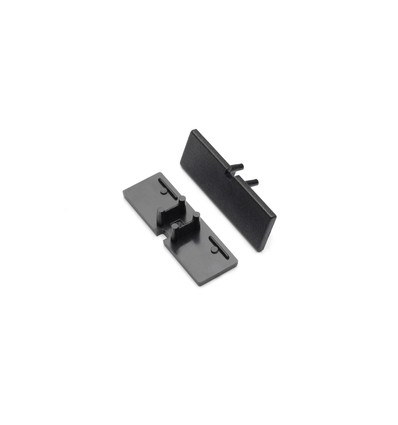 1 st. ändstycke BACK10 - Med hål, svart