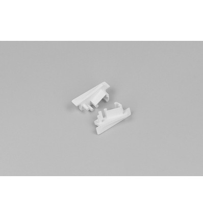 1 st. ändstycke DIAGONAL10 - Med hål, vit