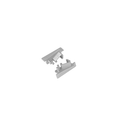 ändstycke DIAGONAL10 - Med hål, silverfärgad