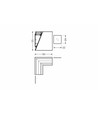 Profilsamlare WALLE12 90GRAD - Vit lackerad