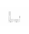 Profilsamlare LINEA20 90GRAD - Vit lackerad
