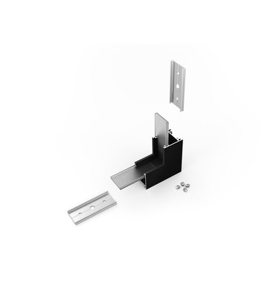 Profilesamlare LINEA20 90GR - upp / ner, svart