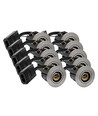 10 st. downlight Inno88 - Inkl. 6W RA97 GU10, borstad aluminium, IP44, godkänd i isolering