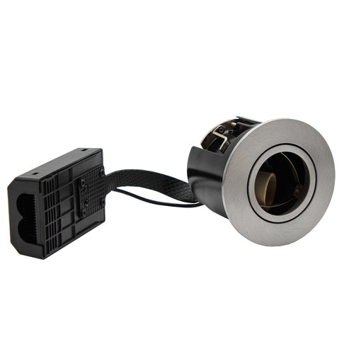 GU10 infälld spotlight Inno88 - Borstad alu, IP44, godkänd i isolering