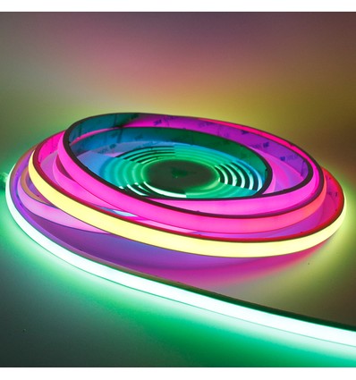 5m Neon RGBIC COB LED-remsa - 21W/m, 720 LED per meter, 24V, IP67