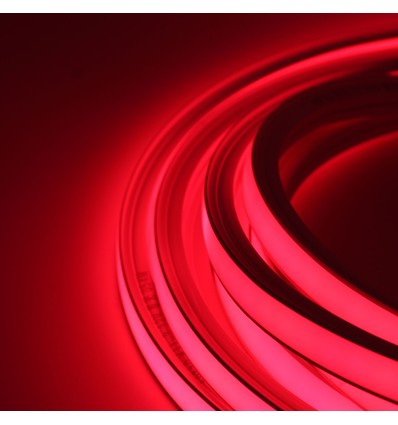 5m AnyCut Neon Flex 10x10 Röd LED strip - 8W/m, 12V, Ingen klippavstånd