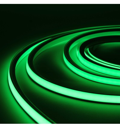 5m AnyCut Neon Flex 10x10 Grön LED strip - 8W/m, 12V, Ingen klippavstånd