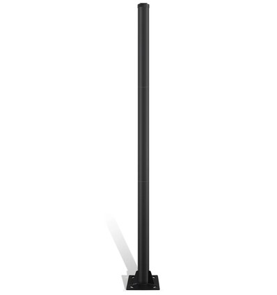 3 m. Ljusstolpsmast Ø60mm - Svart, förlängbar höjd