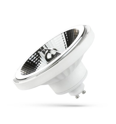 Spectrum 10W vit LED-spot - AR111, dimbar, GU10, 20°, 230v, 3000K