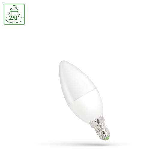C37 E14 1W - LED kronljuslampa, 230V, kallvit, Spectrum