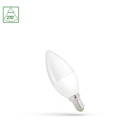 C37 E14 1W - LED kronljuslampa, 230V, kallvit, Spectrum