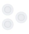 Outlet: EGLO Fueva Indbygningsspots 3x2,7W Ø85 mm I Hvid
