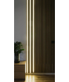 Ljus för akustikpanel, 240 cm, svart - Komplett set med aluprofil och COB LED-strip