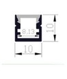 Ljus till akustikpanel, 240cm, svart - Komplett set med aluprofil och CCT LED strip
