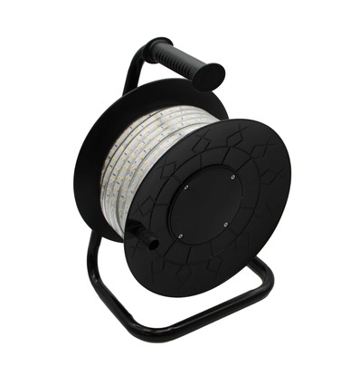 25m Arbetsljus LED strip på kabelvinda ECO - 230V, IP67, 120 LED/m, 9W/m, 1320 lm/m