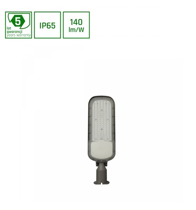 STREETOS 2 100W - Neutral Vit, 230V, 145/75°, IP65, IK09, 555x172x65mm, Grå, Skymningssensor