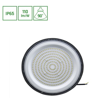 PLATEO SUN 3 HIGH BAY 200W - Neutral Vit, 230V, 90°, IP65, IK06, 309x65mm, Svart